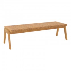 Polymorphic sofa-bench Jey pakoworld teak wood in natural shade 150x57.5x80cm