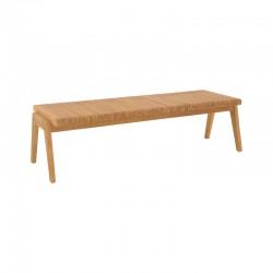 Polymorphic sofa-bench Jey pakoworld teak wood in natural shade 120x57.5x80cm