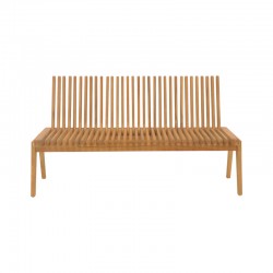 Polymorphic sofa-bench Jey pakoworld teak wood in natural shade 120x57.5x80cm