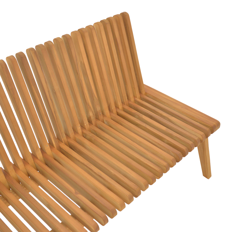 Polymorphic sofa-bench Jey pakoworld teak wood in natural shade 120x57.5x80cm