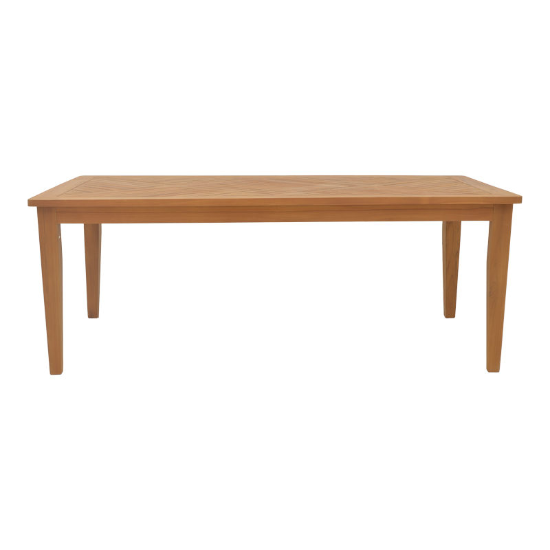 Mady pakoworld teak wood table in natural shade 200x100x75cm