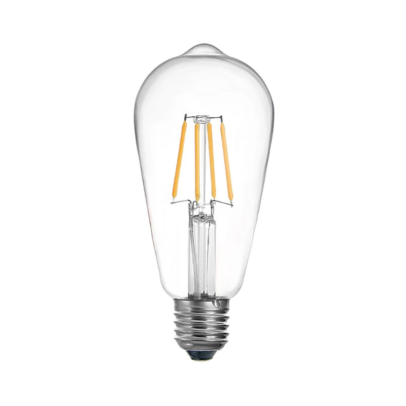 LED lamp ST64 Bulb pakoworld 4W 3000K E27 clear