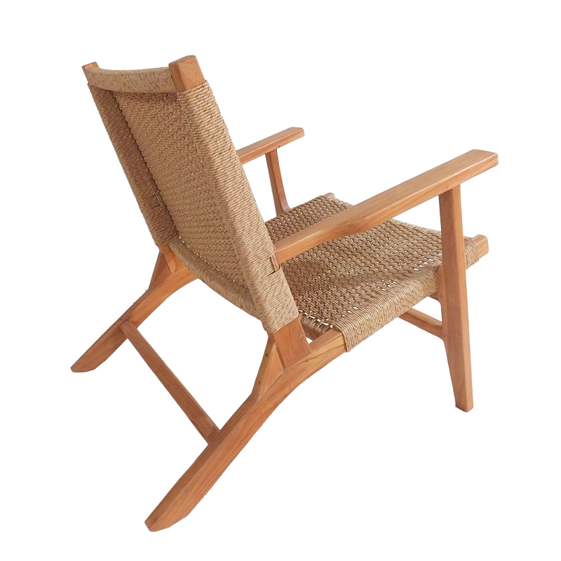 Armchair Crosy pakoworld teak wood in natural shade 71x81x75cm