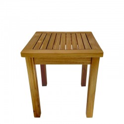 Noly pakoworld teak wood table in natural shade 40x40x45cm