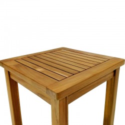 Noly pakoworld teak wood table in natural shade 40x40x45cm