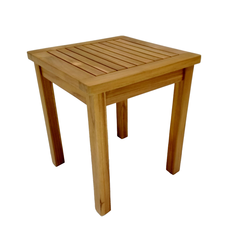 Noly pakoworld teak wood table in natural shade 40x40x45cm