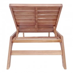 Deckchair Melop pakoworld teak wood in natural shade 200x70x35cm