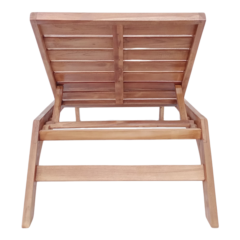 Deckchair Melop pakoworld teak wood in natural shade 200x70x35cm