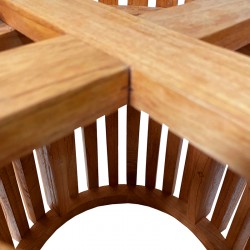 Kenda pakoworld mindi wood table in natural shade D80x45cm