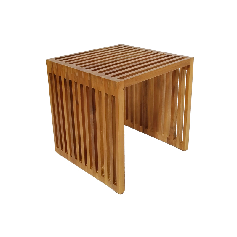 Side table Saimon pakoworld teak wood in a natural shade 40x40x40cm