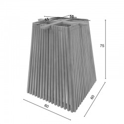 Table base Darius pakoworld mindi wood in natural shade 60x60x75cm