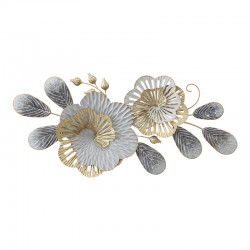 Wall decoration Barney Inart metal in gold-white shade 85.5x39x5.5cm