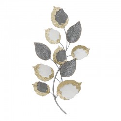 Wall decoration Neone metal in gold-white-grey shade 47.5x89x6