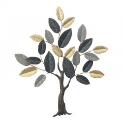 Wall decoration Oliver Inart metal in gold-black-grey shade 71.5x84.5x4cm