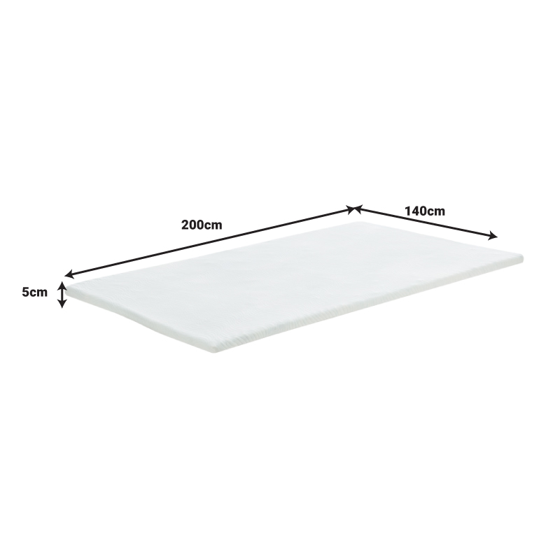 Top Casmeriane pakoworld roll pack white fabric-memory foam 140x200x5cm