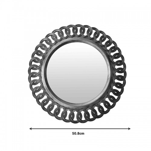 Καθρέπτης Atic Inart σε χρυσή αντικέ απόχρωση Φ50.8x5.3εκ