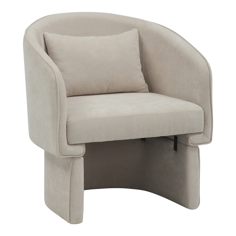 Armchair Playmob pakoworld fabric in beige shade 69x65x79cm