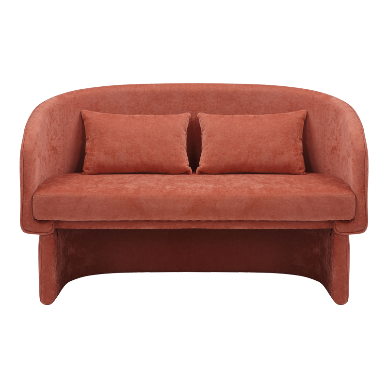 Two-seater sofa Playmob pakoworld fabric in tile shade 65x128x79cm