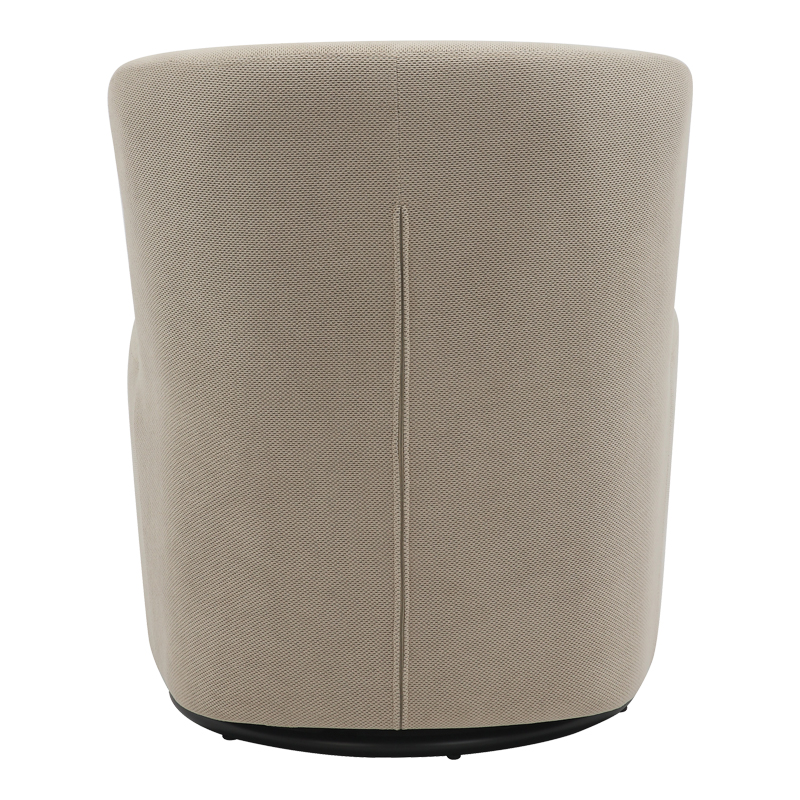 Swish rotating armchair pakoworld boucle fabric in beige shade 63x76x76.5cm