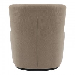 Swish rotating armchair pakoworld bouclé fabric in gray-beige shade 63x76x76.5cm