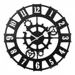 Wall clock Idanst Inart metal in black shade 47x2x47cm