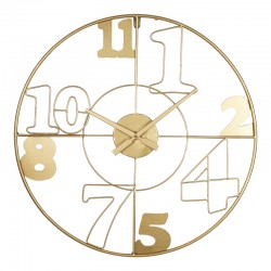 Wall clock Hugo Inart metal in gold color 60x3x60cm