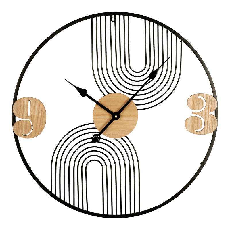 Wall clock Tanel Inart metal in black shade 60x2.5x60cm