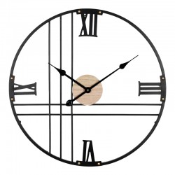 Wall clock Latine Inart metal in black shade 60x2.5x60cm