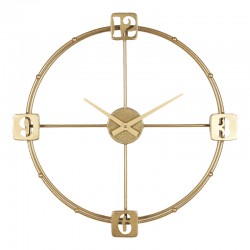 Wall clock Hunga Inart metal in gold color 60x7.5x60cm