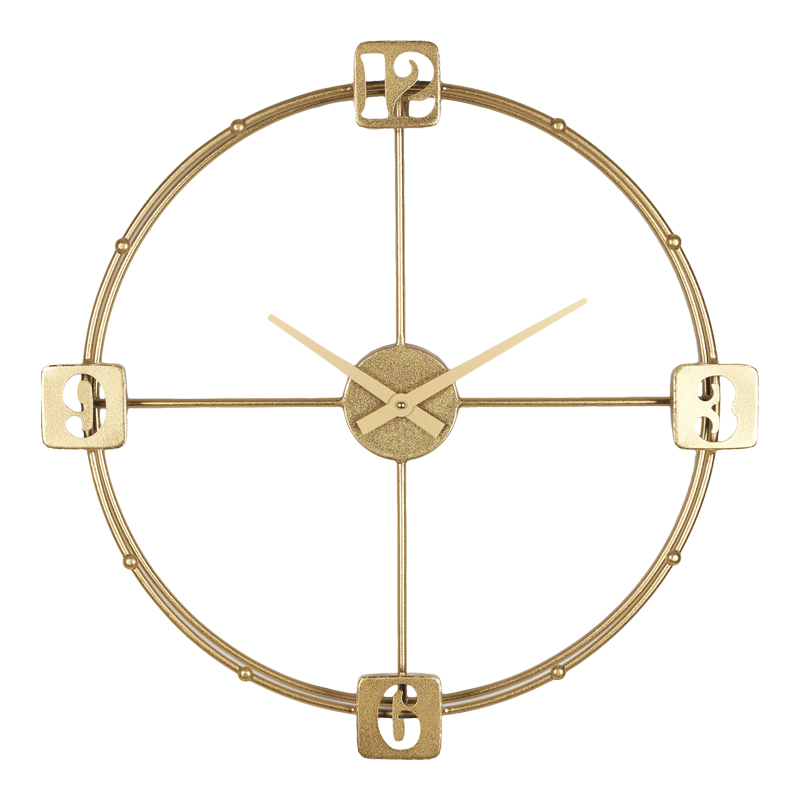 Wall clock Hunga Inart metal in gold color 60x7.5x60cm