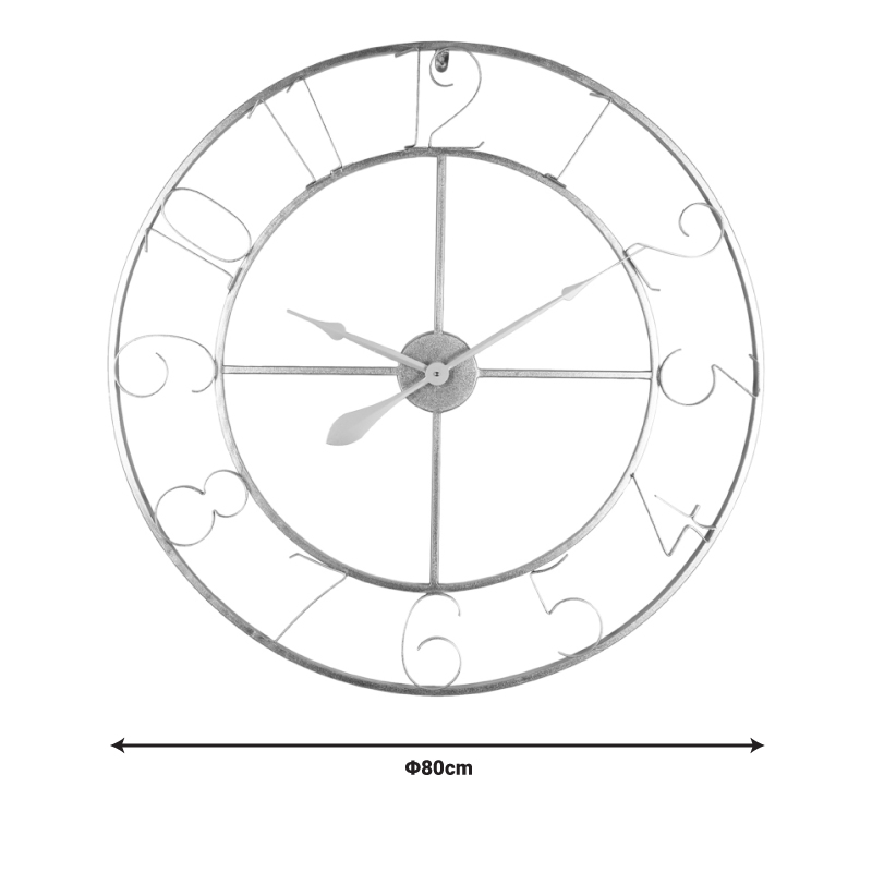 Wall clock Compa Inart metal in gold shade 80x3x80cm