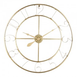 Wall clock Compa Inart metal in gold shade 80x3x80cm