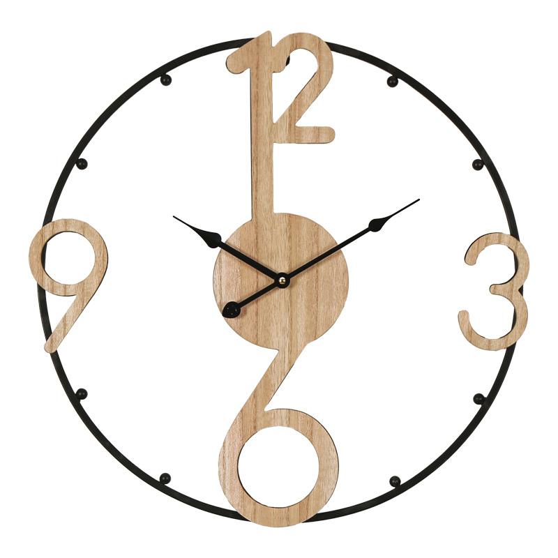 Wall clock Broda Inart metal in black shade 50x3x50cm