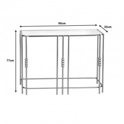 Console Emiliane Inart gold metal - mirror glass 90x32x77cm