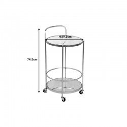 Sieni Inart trolley bar gold metal-mirror glass D39.5x74.5cm