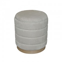 Pance Inart stool set of 2 boucle fabric in beige and white shade