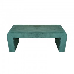 Gagga Inart stool velvet fabric in green shade 110x40x45cm