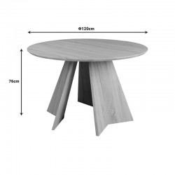 Bibble table pakoworld MDF in natural shade D120x76cm