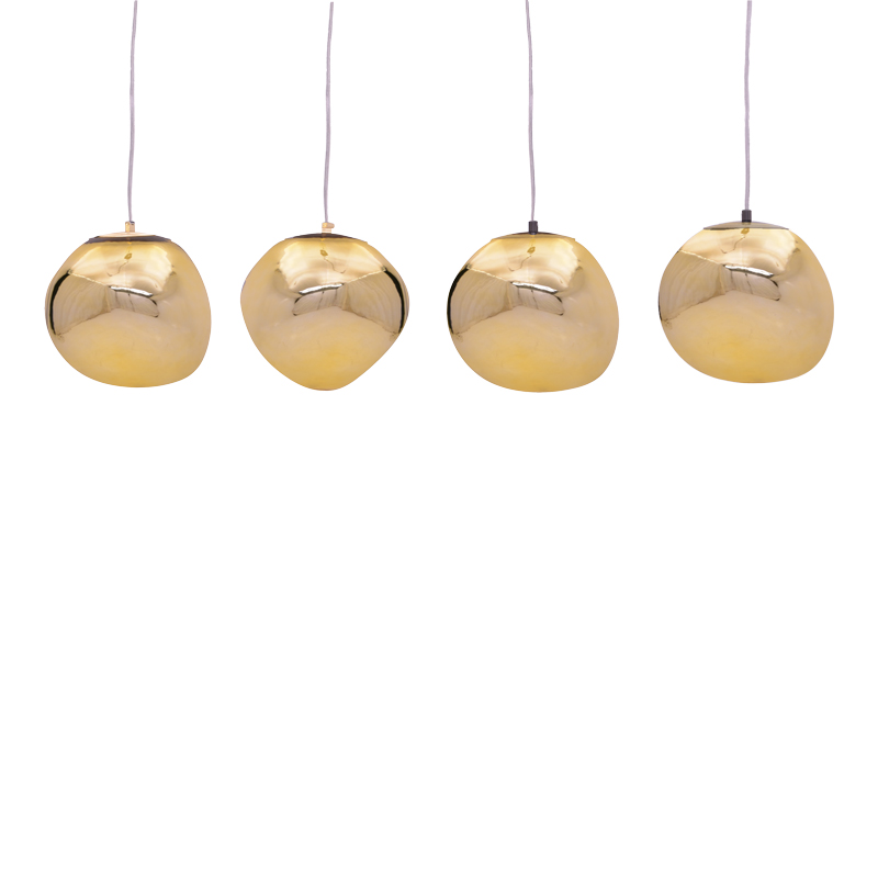 Ceiling light Vidro pakoworld E27 in gold color 60x15x80cm