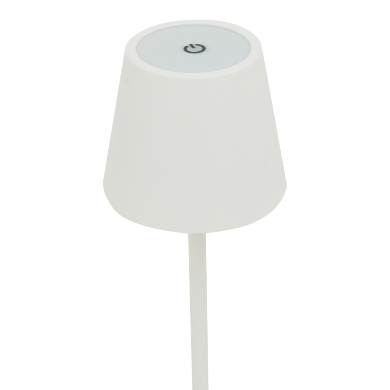 Brave Ι pakoworld LED touch table lamp rechargeable in white color D11.5x37cm