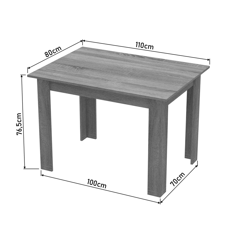 Table Manka pakoworld in white color 110x80x77cm