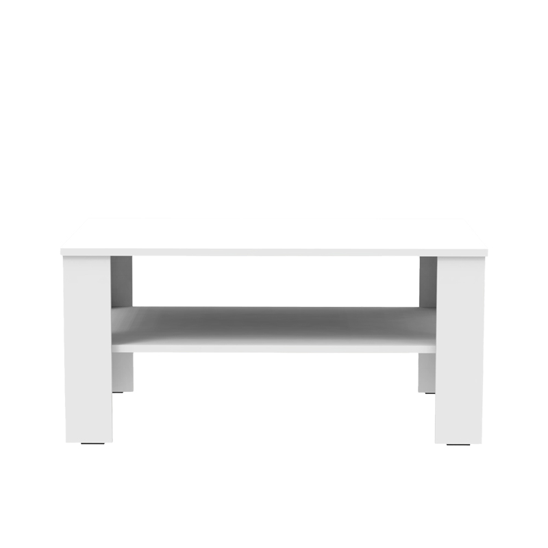 Coffee table Khofi pakoworld in white color 90x60x42.3cm