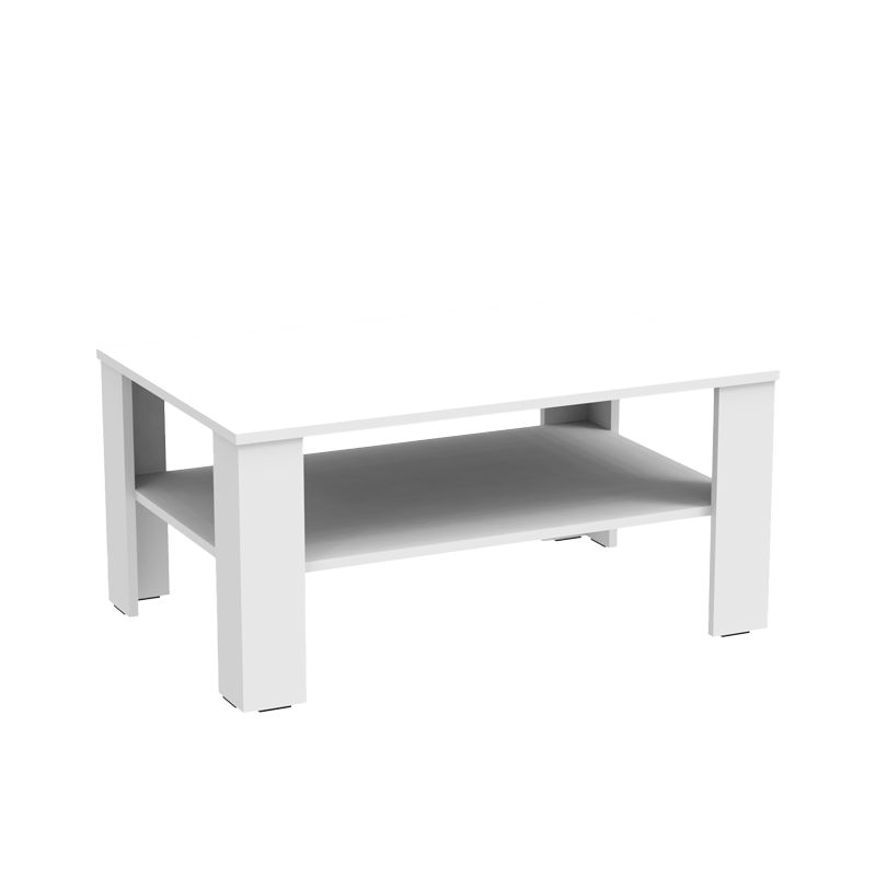 Coffee table Khofi pakoworld in white color 90x60x42.3cm