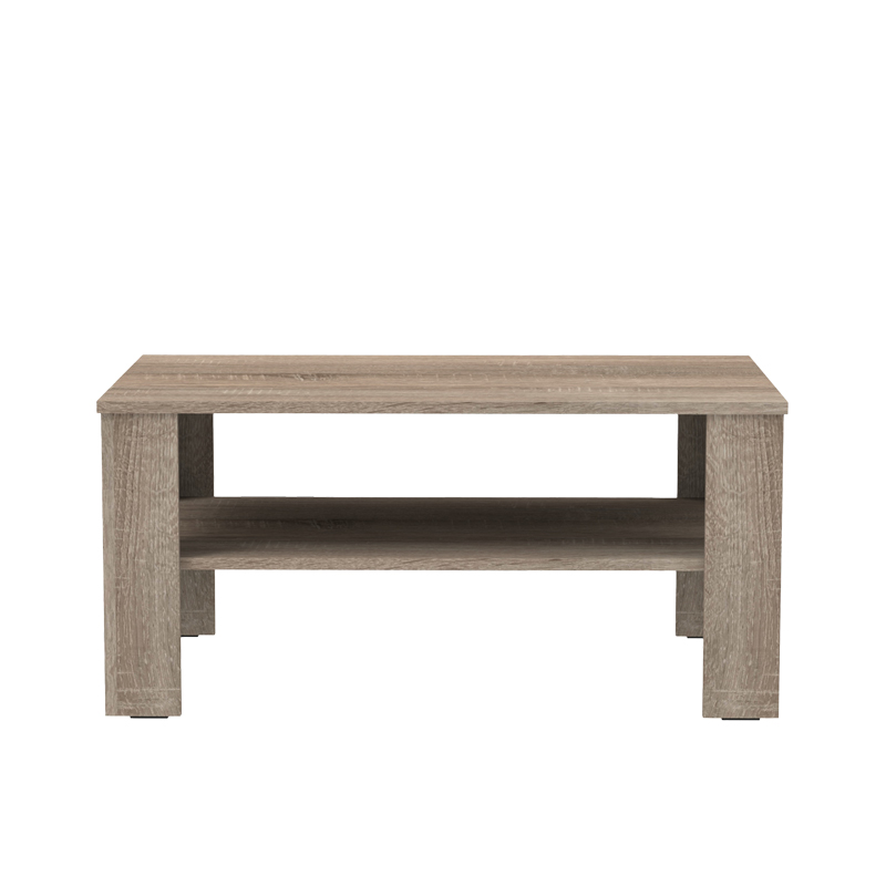 Coffee table Khofi pakoworld in walnut color 90x60x42.3cm