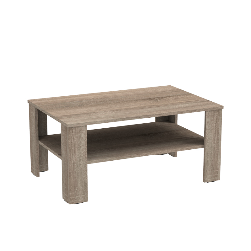 Coffee table Khofi pakoworld in walnut color 90x60x42.3cm