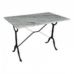 Weiber marble table pakoworld cast iron in white-black shade 100x60x70.8cm