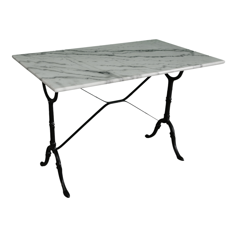 Weiber marble table pakoworld cast iron in white-black shade 100x60x70.8cm