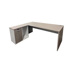 Professional work corner desk Armadi pakoworld grey-white 140x70x75cm