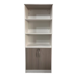 Office bookcase Armadi pakoworld in grey-white color 80x40x200cm