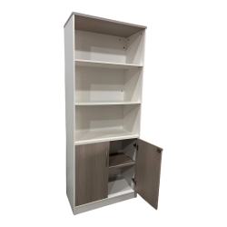 Office bookcase Armadi pakoworld in grey-white color 80x40x200cm